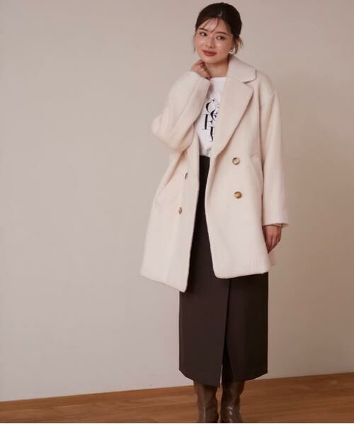 ＊＊PROPORTION BODY DRESSING / プロポーションボディドレッシング　 アウター | ミドル丈シャギーコート　24AW | 詳細3