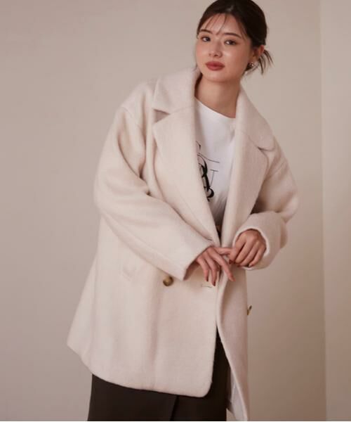 ＊＊PROPORTION BODY DRESSING / プロポーションボディドレッシング　 アウター | ミドル丈シャギーコート　24AW | 詳細4