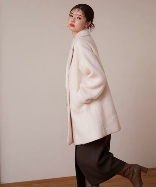 ＊＊PROPORTION BODY DRESSING / プロポーションボディドレッシング　 アウター | ミドル丈シャギーコート　24AW | 詳細9