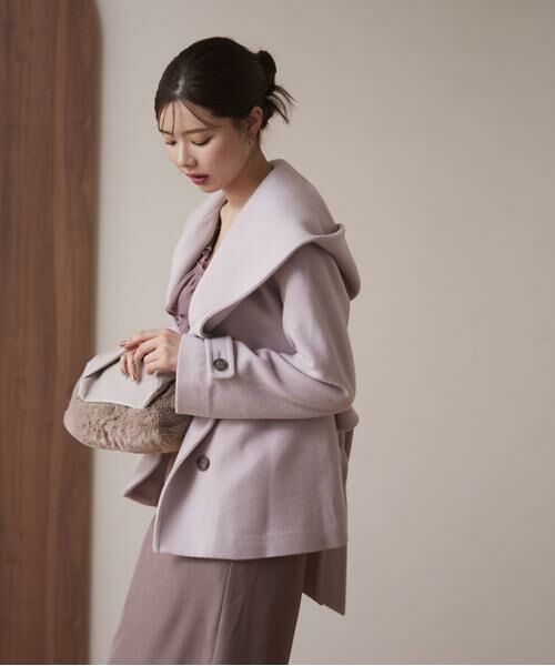 セール】 ショート丈ガウンコート 24AW （ブルゾン