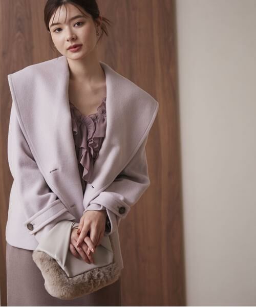 セール】 ショート丈ガウンコート 24AW （ブルゾン