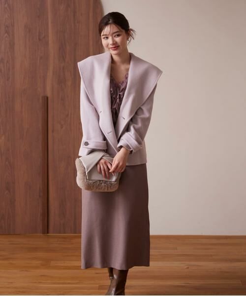 Sparkling wine専用　マディソンブルー　リネンガウンコート セール】 ショート丈ガウンコート 24AW （ブルゾン
