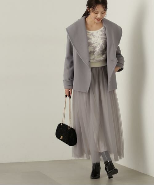セール】 ショート丈ガウンコート 24AW （ブルゾン