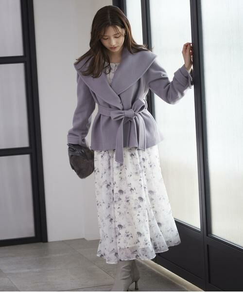 本日限定値下げ　proportion ショート丈コート　オフホワイト プロポーションボディドレッシング 2023AW ショート丈コート