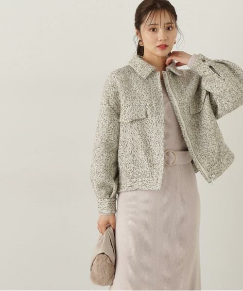 セール】 MIXツイードブルゾン 24AW （ブルゾン）｜＊＊PROPORTION