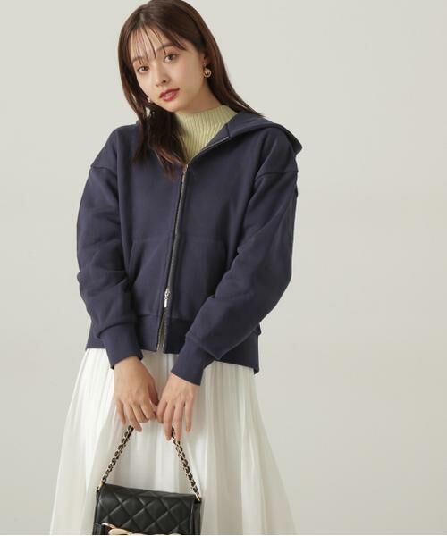 **PROPORTION BODY DRESSING / プロポーションボディドレッシング カットソー | 裏毛パーカー 24AW(ネイビー)