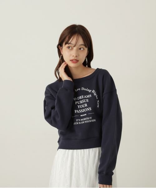 **PROPORTION BODY DRESSING / プロポーションボディドレッシング カットソー | ロゴスエット 24AW(ネイビー)