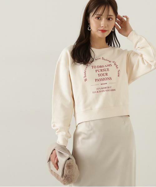 **PROPORTION BODY DRESSING / プロポーションボディドレッシング カットソー | ロゴスエット 24AW(アイボリー2)