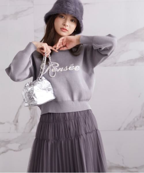 セール】 パールロゴニット WEB限定カラー：ブラウン 24AW