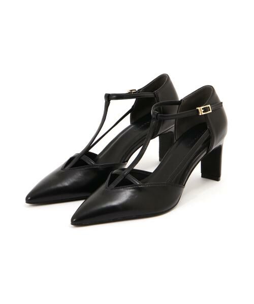 ＊＊PROPORTION BODY DRESSING / プロポーションボディドレッシング　 シューズ | クロスストラップパンプス（ブラック）
