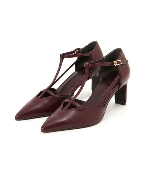 ＊＊PROPORTION BODY DRESSING / プロポーションボディドレッシング　 シューズ | クロスストラップパンプス（ボルドー）