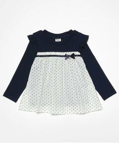 Pupil House / ピューピルハウス その他トップス | 花柄切り替えチュニック