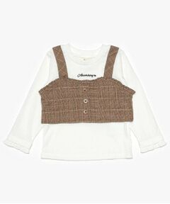 Pupil House / ピューピルハウス Tシャツ | チェックビスチェドッキングT