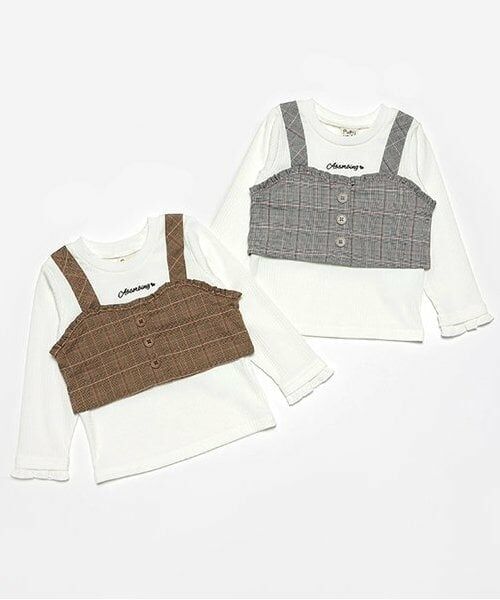 Pupil House / ピューピルハウス Tシャツ | チェックビスチェドッキングT | 詳細7