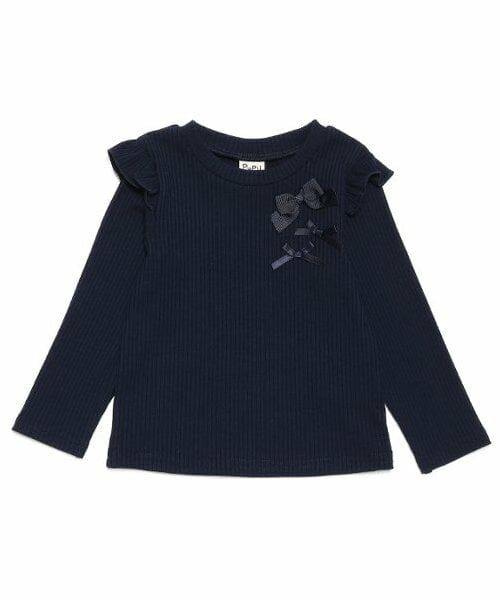 Pupil House / ピューピルハウス Tシャツ | 定番胸リボンテレコT（紺）
