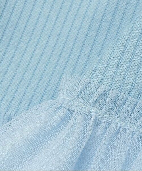 Pupil House / ピューピルハウス ミニ丈・ひざ丈ワンピース | リボンチュールドッキングワンピ | 詳細7