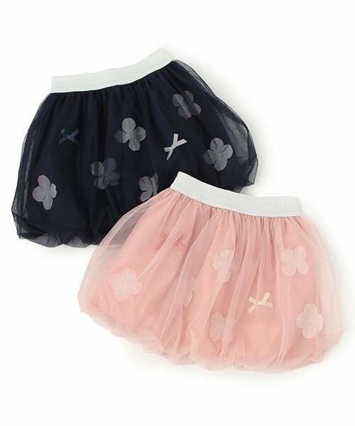 Pupil House / ピューピルハウス ミニ・ひざ丈スカート | 花モチーフチュールスカート | 詳細6