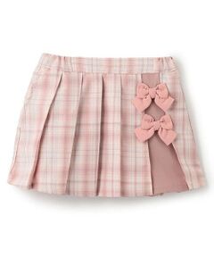 Pupil House / ピューピルハウス ミニ・ひざ丈スカート | チェック切り替えプリーツスカート
