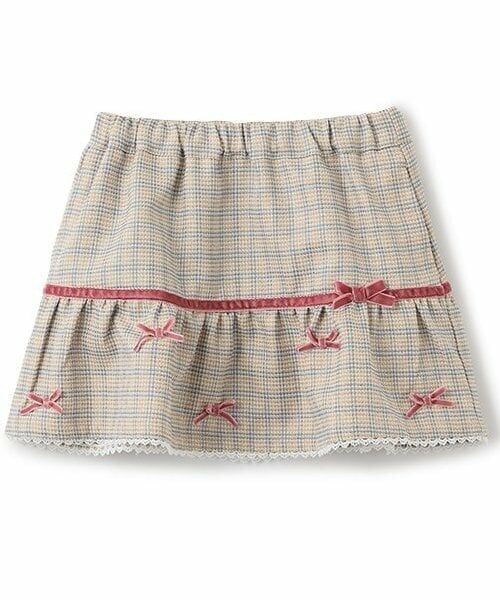 Pupil House / ピューピルハウス ミニ・ひざ丈スカート | チェックスカート(ピンク)