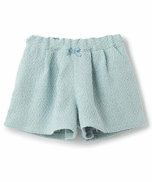 Pupil House / ピューピルハウス ショート・ハーフ・半端丈パンツ | ファンシーツイードキュロット（サックス）