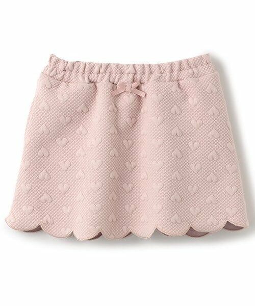 Pupil House / ピューピルハウス ミニ・ひざ丈スカート | ハートジャガードスカート(ピンク)