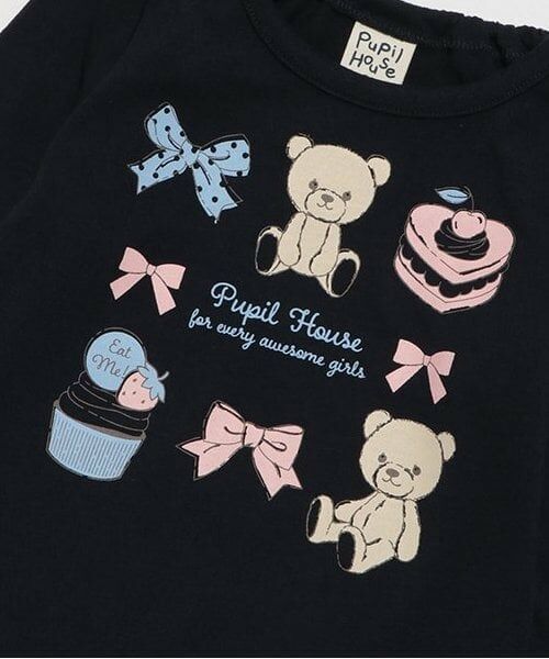 Pupil House / ピューピルハウス Tシャツ | 990T長袖クマリボンスウィーツ | 詳細3