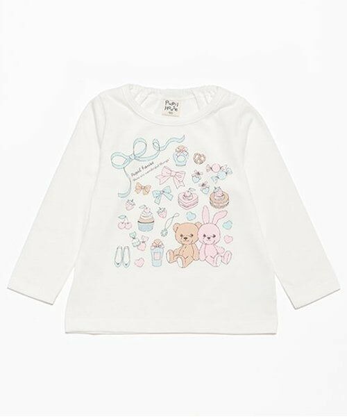 Pupil House / ピューピルハウス Tシャツ | 990T長袖キャラ雑貨（オフ ホワイト）