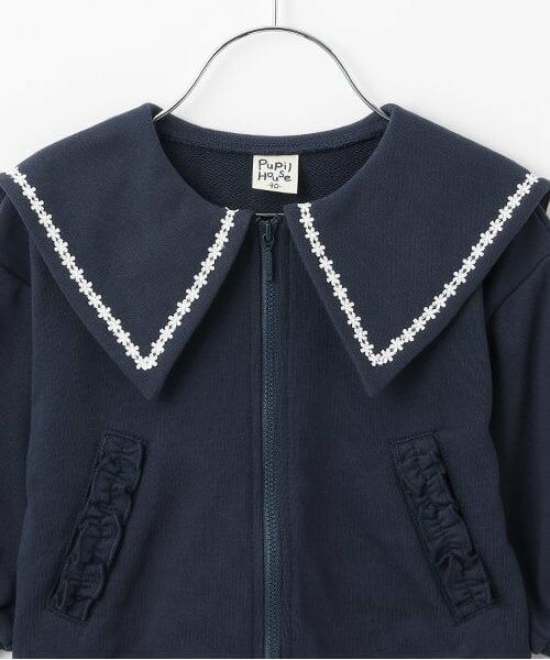 Pupil House / ピューピルハウス カーディガン・ボレロ | セーラー衿ジップPA | 詳細2
