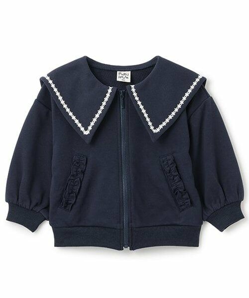 Pupil House / ピューピルハウス カーディガン・ボレロ | セーラー衿ジップPA（紺）