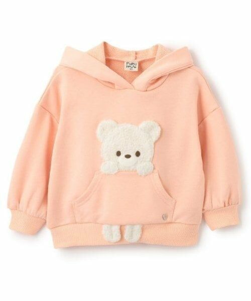 Pupil House / ピューピルハウス パーカー | クマポケットパーカー（ピンク）
