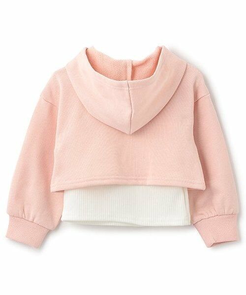 Pupil House / ピューピルハウス パーカー | クマアップリケ短丈レイヤードパーカー | 詳細1