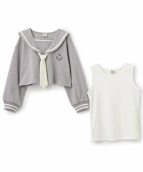 Pupil House / ピューピルハウス スウェット | セーラー衿短丈レイヤードPO | 詳細2