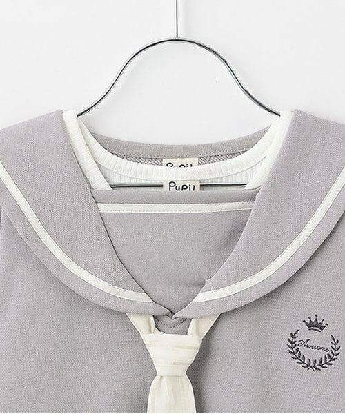 Pupil House / ピューピルハウス スウェット | セーラー衿短丈レイヤードPO | 詳細3