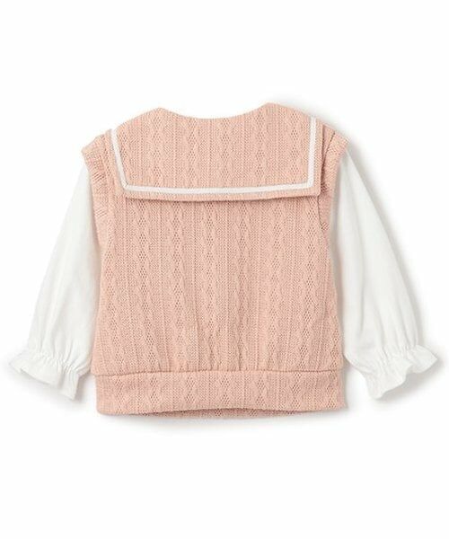 Pupil House / ピューピルハウス ニット・セーター | レイヤード風セーラー衿ニットソー | 詳細1