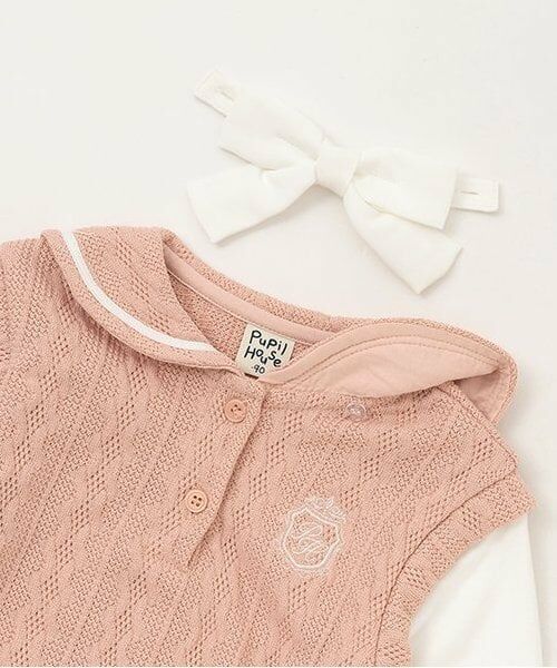 Pupil House / ピューピルハウス ニット・セーター | レイヤード風セーラー衿ニットソー | 詳細3