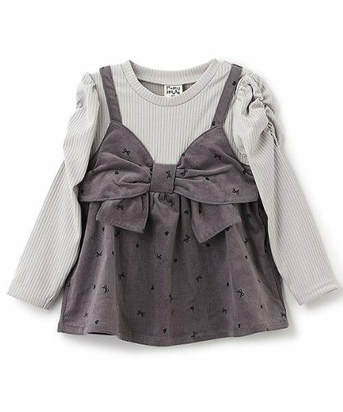 Pupil House / ピューピルハウス Tシャツ | 総柄PtビスチェドッキングT（グレー）