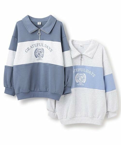 Pupil House / ピューピルハウス スウェット | 【milkycoast】ハーフジップ切り替えトレーナー | 詳細7