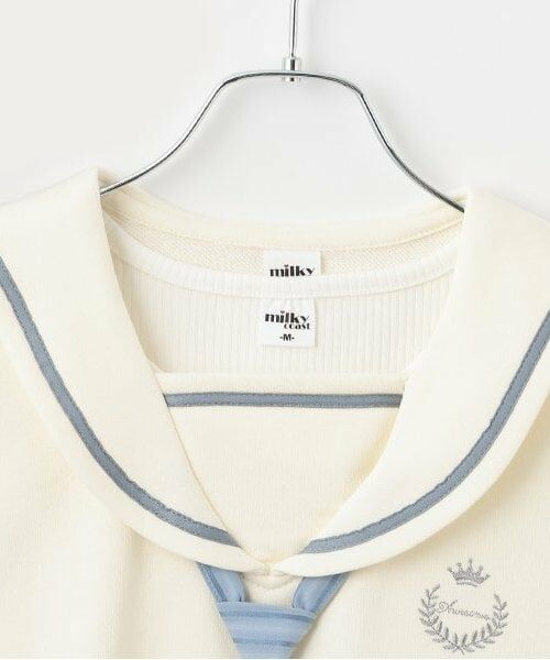 Pupil House / ピューピルハウス スウェット | 【milkycoast】セーラー衿短丈レイヤードPO | 詳細3