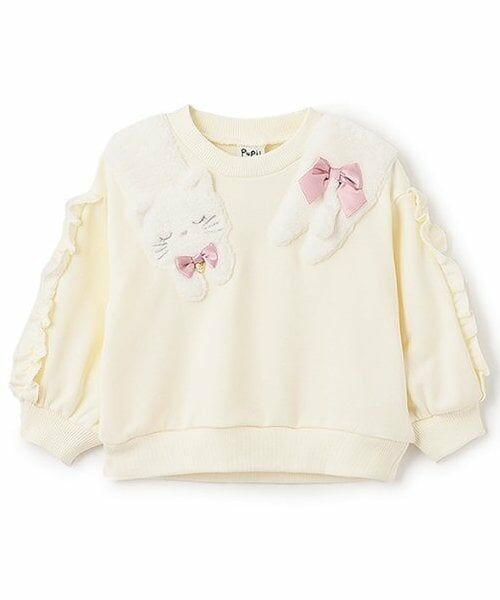 Pupil House / ピューピルハウス スウェット | 肩ネコプルオーバー（アイボリー）