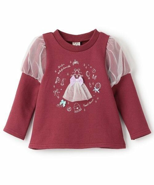 Pupil House / ピューピルハウス スウェット | 袖パフチュールプルオーバー（チェリー ピンク）