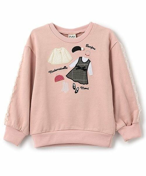 Pupil House / ピューピルハウス スウェット | アップリケプルオーバー（ピンク）