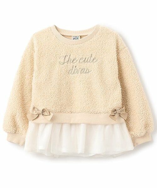 Pupil House / ピューピルハウス その他トップス | ボアチュニック（ベージュ）