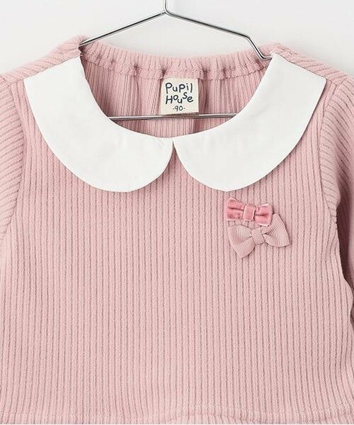 Pupil House / ピューピルハウス Tシャツ | 裾チュール刺しゅう衿つき長袖T | 詳細2