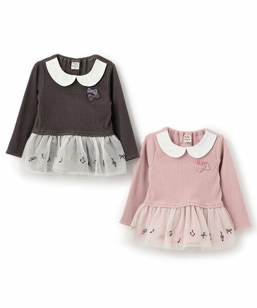 Pupil House / ピューピルハウス Tシャツ | 裾チュール刺しゅう衿つき長袖T | 詳細6