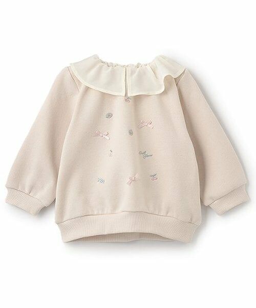 Pupil House / ピューピルハウス スウェット | フリル衿トレーナー（薄ベージュ）