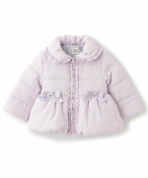 Pupil House / ピューピルハウス その他アウター | 中綿フリルコート（ラベンダー）