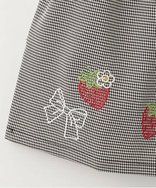 Pupil House / ピューピルハウス ミニ丈・ひざ丈ワンピース | 裾イチゴ刺しゅうジャンスカ | 詳細4