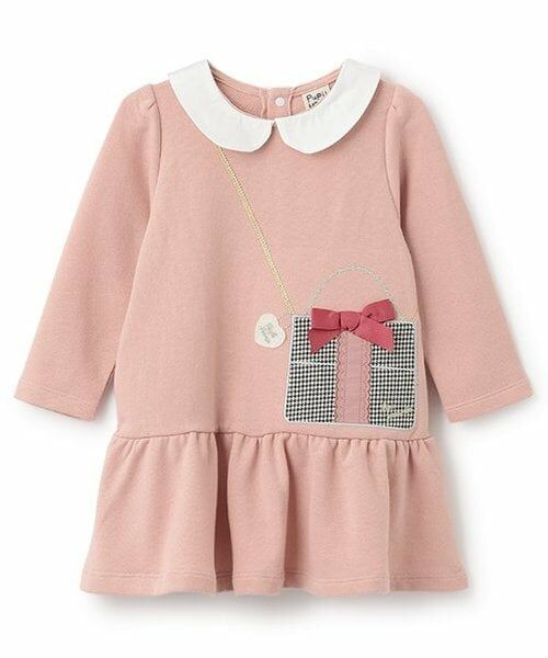 Pupil House / ピューピルハウス ミニ丈・ひざ丈ワンピース | 衿つきワンピース（ピンク）