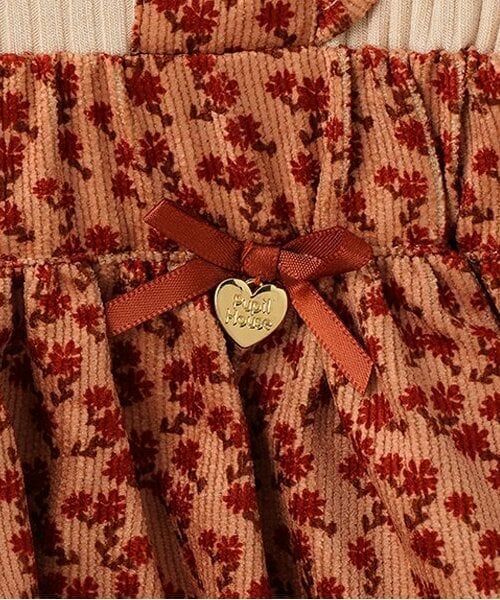 Pupil House / ピューピルハウス ミニ丈・ひざ丈ワンピース | 花柄ドッキングワンピース | 詳細3