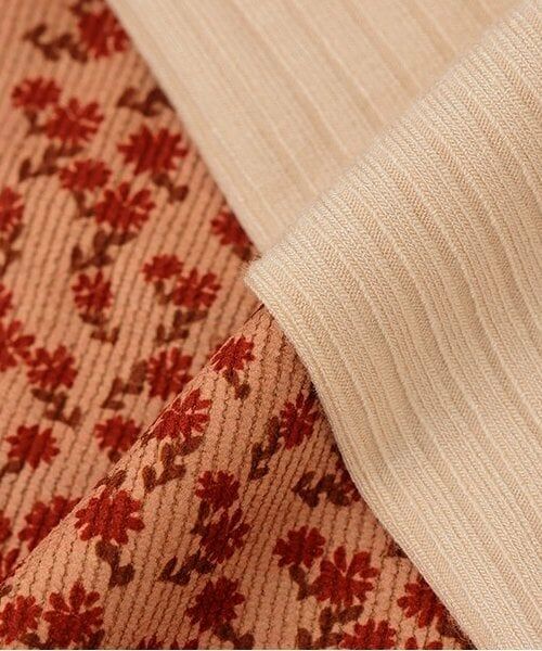 Pupil House / ピューピルハウス ミニ丈・ひざ丈ワンピース | 花柄ドッキングワンピース | 詳細7